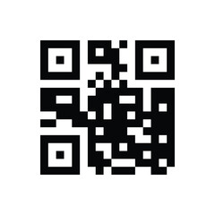 QR Code icon. Scanning QR Code symbol template for graphic and web design. QR code sample vector illustration. Fake template of quick response matrix QR code sign