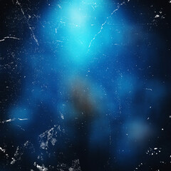 Dusted and scratched blue tones blur overlay. Grunge Overlay light background. Square layout. Dust, grain, noise and scratches overlay. Texture. Music album cover, poster, banner. Design element