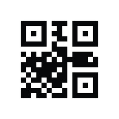 QR code icon on white background