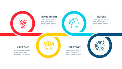 Fototapeta premium Business Infographic Set — Success Finance and Data Visualization Concept