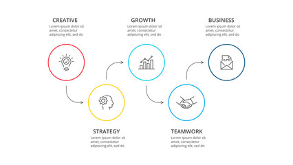 Business Infographic Set &mdash; Success Finance and Data Visualization Concept