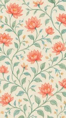 Floral elegance in pastel hues mobile wallpaper