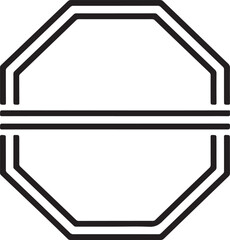 Fototapeta premium Geometric Octagon Shape with Inner Lines abstract symbol