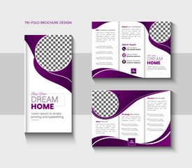  An outstanding display for a corporate tri fold brochure designed with style and trend.
