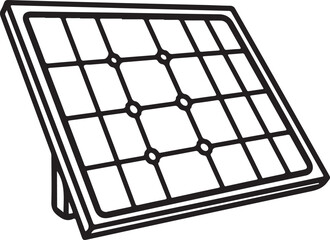 Black and White Solar Panel Icon solar energy renewable energy