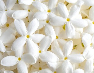 Obraz premium Close-up of many small white flowers