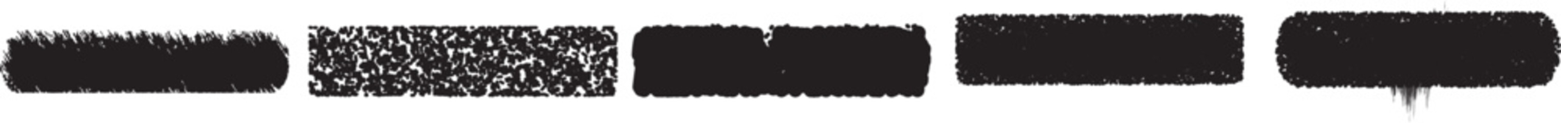 Grunge Brush Stroke Texture Set Vector Ink Paint Design