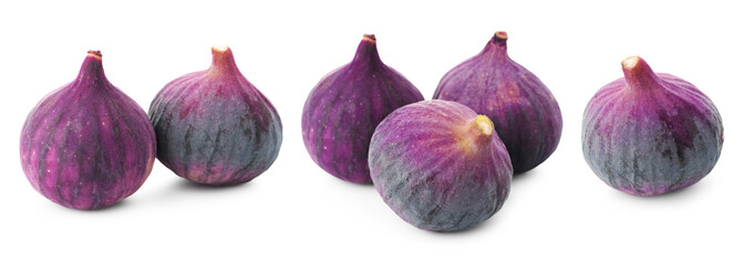 Fresh ripe figs isolated on white. Sweet fruit