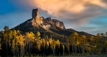 sunset in the mountains