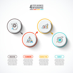 Business Infographic Set — Success Finance and Data Visualization Concepts