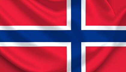 Obraz premium Norway national flag with Nordic cross design