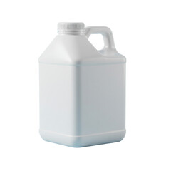 White Plastic Jerry Can Isolated on Transparent Background 
