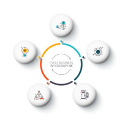 Business Infographic Set — Success Finance and Data Visualization Concepts