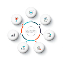 Business Infographic Set — Success Finance and Data Visualization Concepts