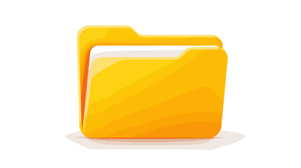 This vibrant yellow file folder graphic is perfect for illustrating digital organization, data storage, or document management concepts.