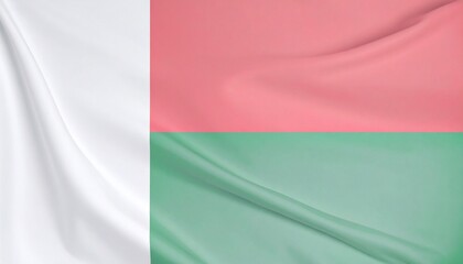 Obraz premium Celebrate resilience and nature with Madagascar’s flag—where bold colors and ocean breeze reflect independence, harmony, and national pride.