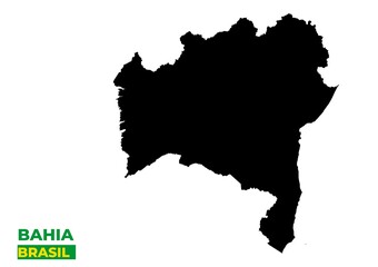 Fototapeta premium Mapa do Estado de Bahia, Brasil