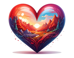 Heart icon isolated PNG