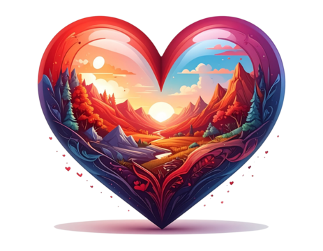 Heart icon isolated PNG