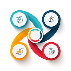 Business Infographic Set — Success Finance and Data Visualization Concepts