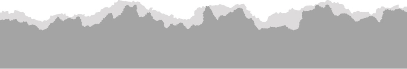 Ripped gray paper of notebook. Piece of page and sheet with torn edge for banners templates and scrapbooking design. Rough vintage patch and cardboard shape