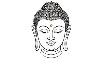 Buddha head illustration (2)