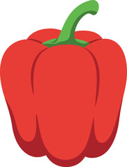 Vibrant red bell pepper fresh healthy food ingredient vector