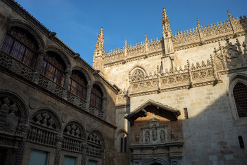 View of the Royal Chapel of Granada Cathedral, Andalusia, Spain, in the morning light