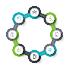 Business Infographic Set — Success Finance and Data Visualization Concepts