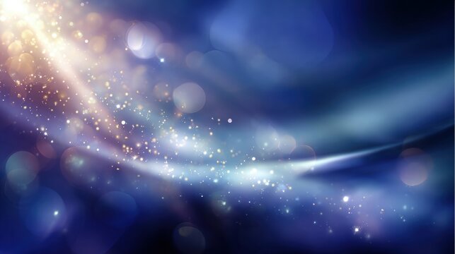 Captivating abstract bokeh lights and glowing particles create a magical, ethereal atmosphere perfect for celebration or inspirational themes