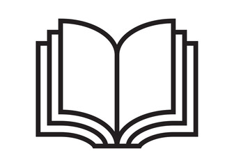 vector opened book icon isolated