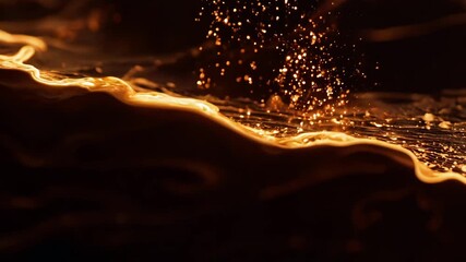 Dark red black abstract gradient slow molten lava flow effect glowing veins, cinematic grainy texture tiny particles reacting flow, ultra-high vertical banner soft lighting highlights - Powered by Adobe