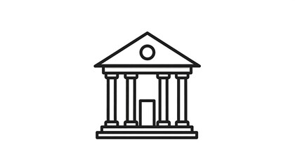 Classic Government Building Illustration.