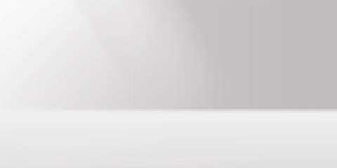 Minimal abstract light gray background for product presentation. Soft shadow and light from windows on white wall.