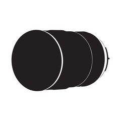 Black and White Silhouette of Three Cylinders