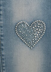 Obraz premium Sparkling heart denim mobile wallpaper.