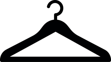 Modern clothes hanger silhouette icon minimalist fashion accessory vector