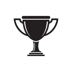Black Silhouette of a Trophy Cup