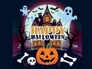 Happy Halloween banner Design 