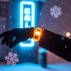 Winter Festival Icons: Photorealistic Celebrations of Light, Music, and Snow