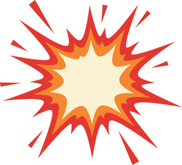 Fiery explosion burst graphic design element vector