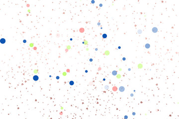 Colorful paint splatter and dots isolated on transparent background