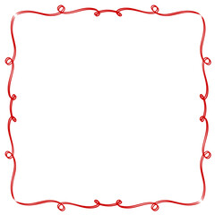 Modern red line frame design, minimalist geometric border with clean strokes, elegant abstract outline for posters, invitations, social media templates, and digital artwork.