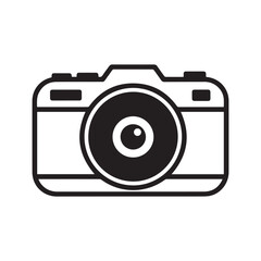Simple Black and White Camera Icon