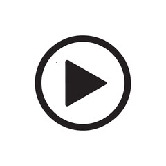 Simple Black Play Button Icon