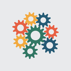 Modern flat solid color vector for World Standards Day with training flow, compliance shield, factory, precision tools & global standard illustration