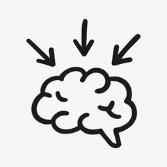 Brainstorming concept with arrows