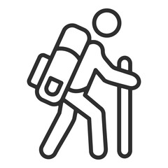 Hiking Icon Single Vector Collection 