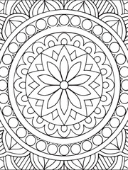 Bold Easy Mandala Coloring Pages 