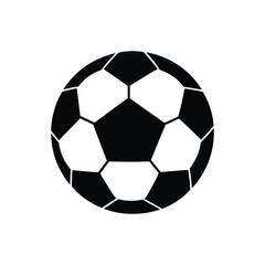 A soccer ball silhouette vector art illustration